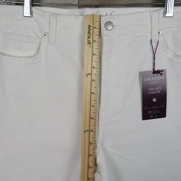 Gloria Vanderbilt* Women's Soft Touch Classic Rise Vintage White Capri Size~ 16P - Picture 13 of 16